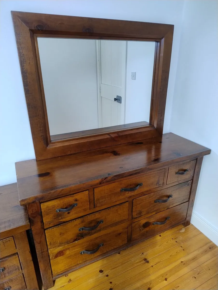 EZ Living Chest of Drawers with Mirror/ 2 Lockers - Image 1