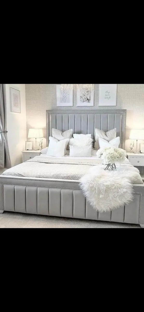 King size Monaco bed frame with Mattress included - Image 4