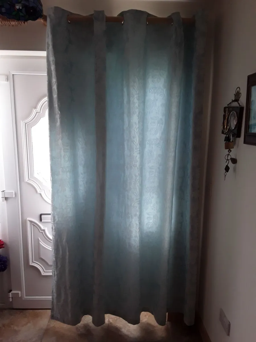 Next new large turquoise coloured drapes - Image 1