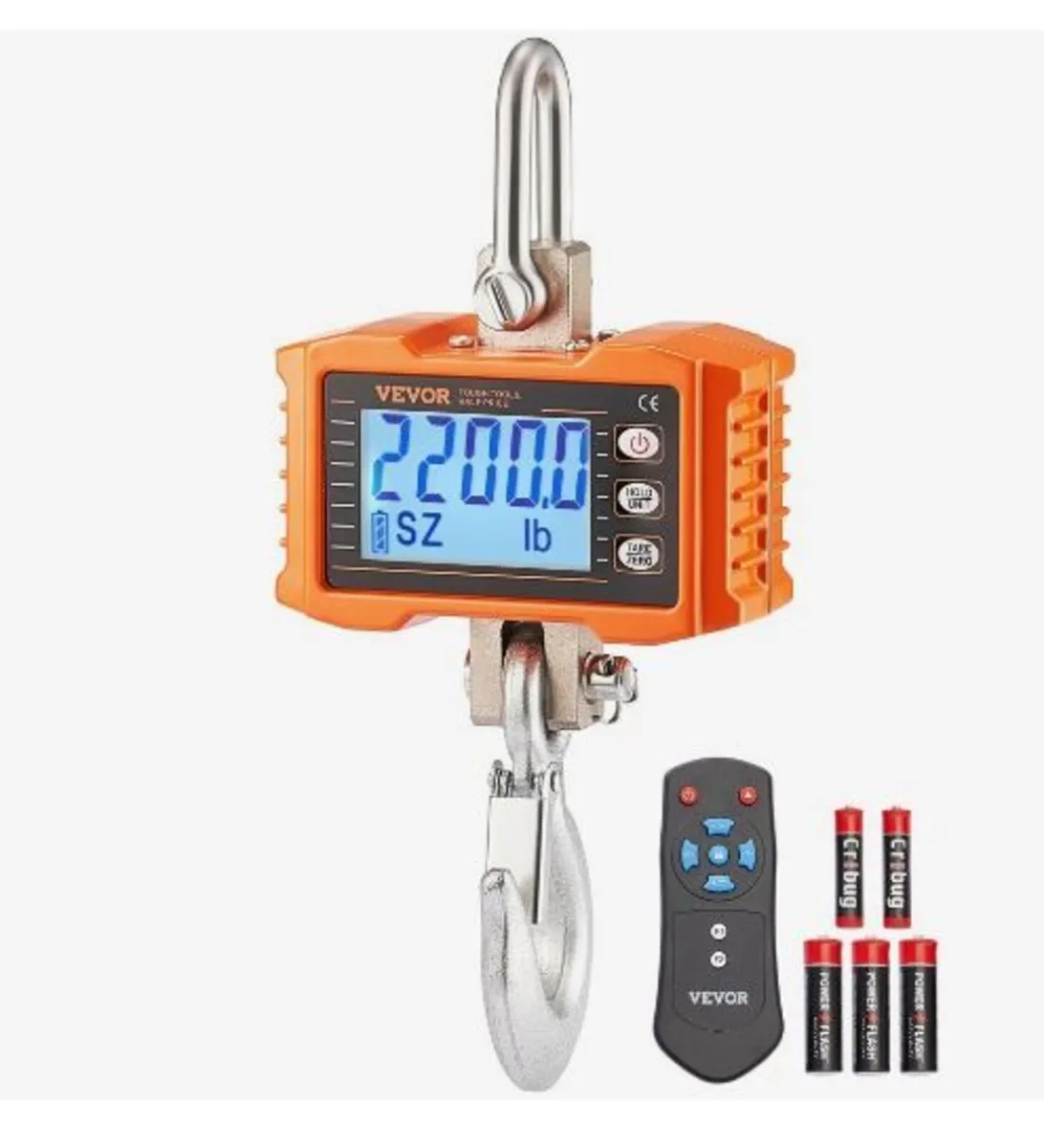Digital Crane Scale, 2200 lbs/1000 kg - Image 1