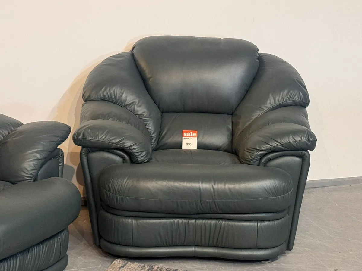 Large 3+1+1 Real Leather Suite – Fully Refurbished - Image 3
