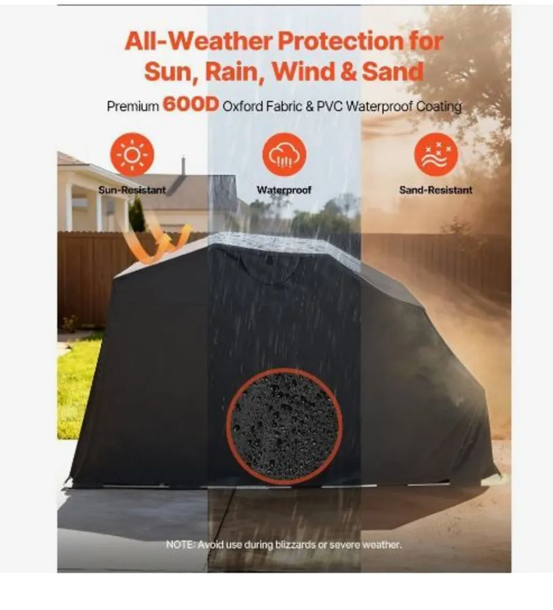 Motorcycle Storage Shelter with Security Lock, - Image 3