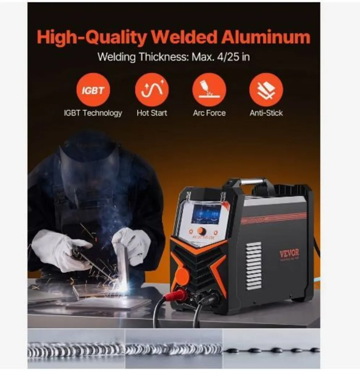 TIG Welder, 225A 6-In-1 Aluminum Welding - Image 2