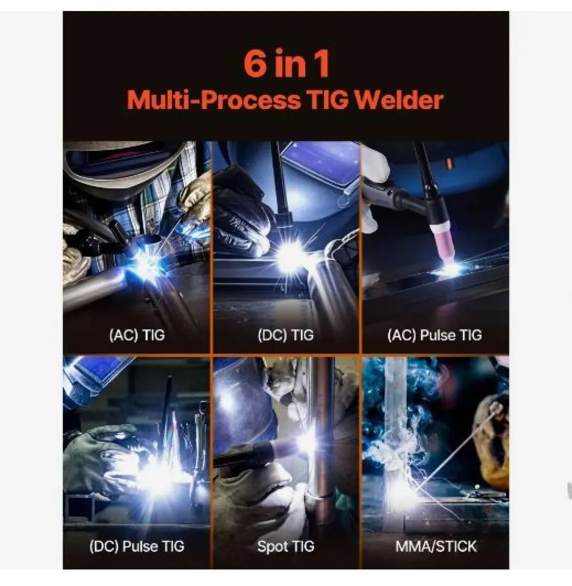 TIG Welder, 225A 6-In-1 Aluminum Welding - Image 3