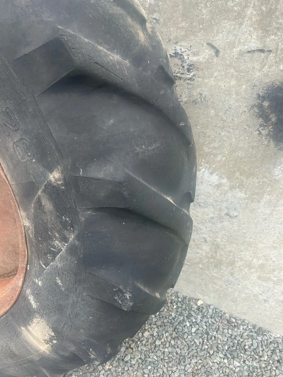 Two tractor tyres and tubes 16.9.28 - Image 3