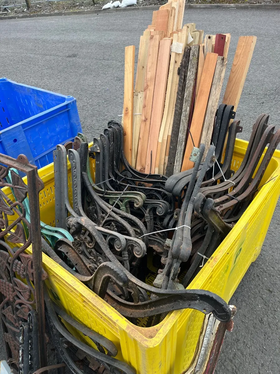 Garden bench ends and accessories - Image 2