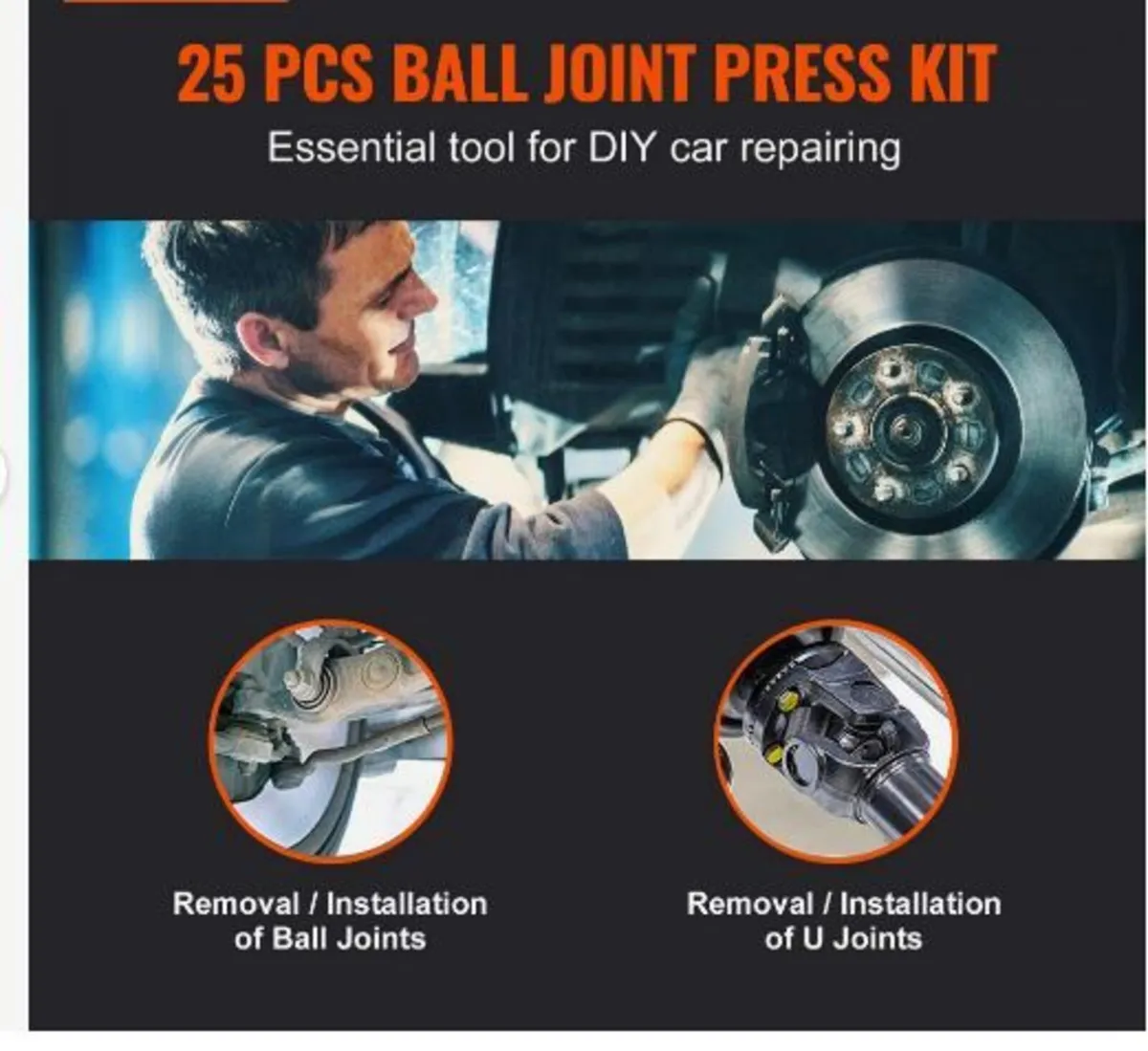 Ball Joint Press Kit, 25 pcsTool Kit - Image 3