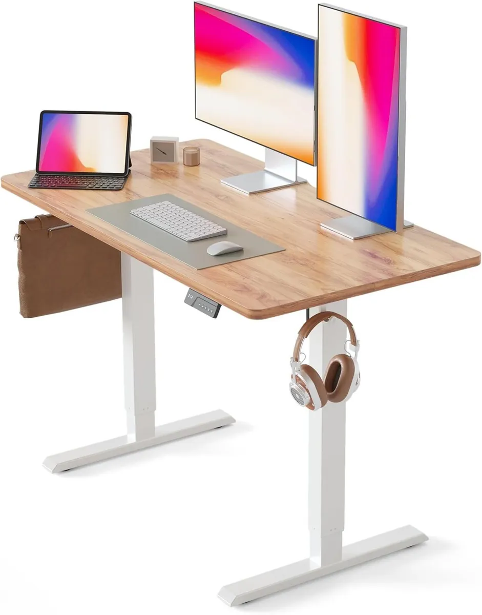 Electric Height Adjustable Standing Desk 60x100cm - Image 1