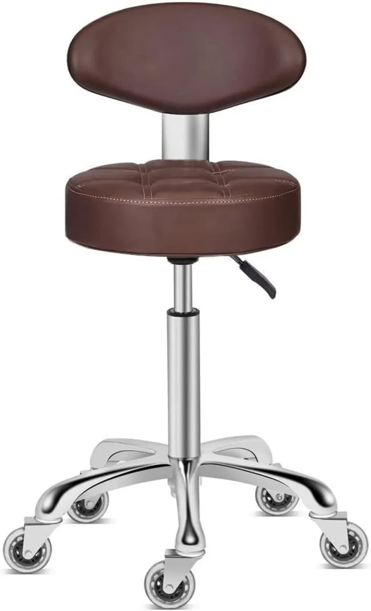 Rolling Stool Chair with Smooth-rolling Dual-wheel - Image 1
