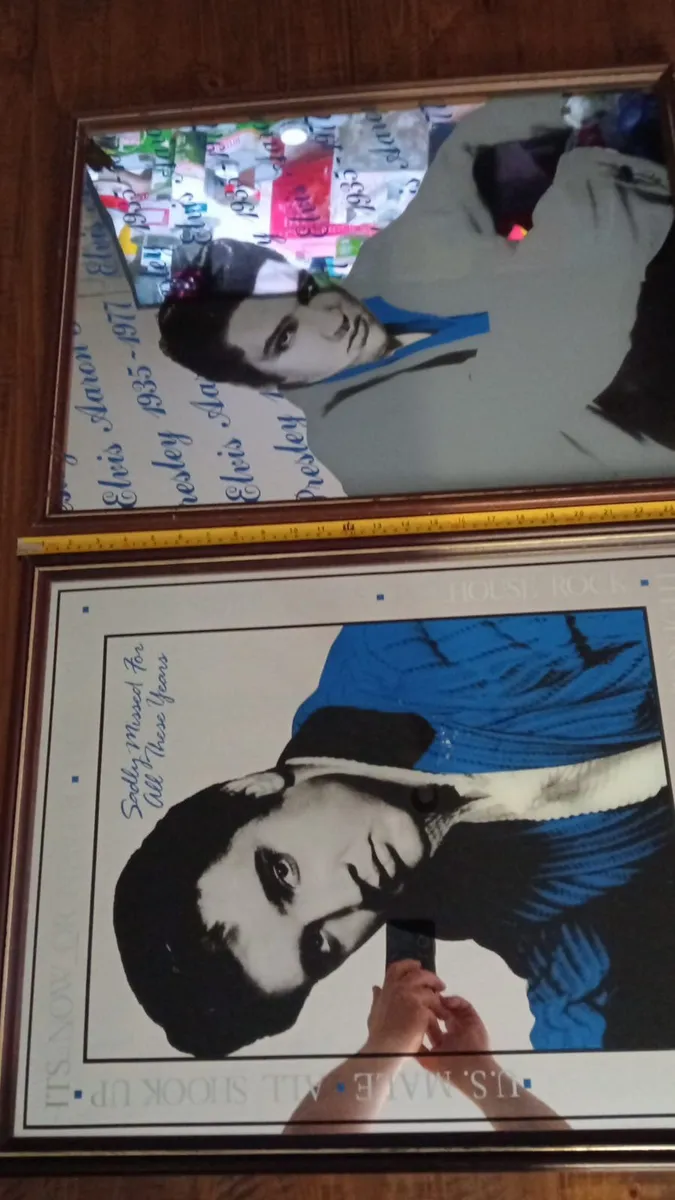 Vintage Elvis bar pub mancave mirrors x2 - Image 1