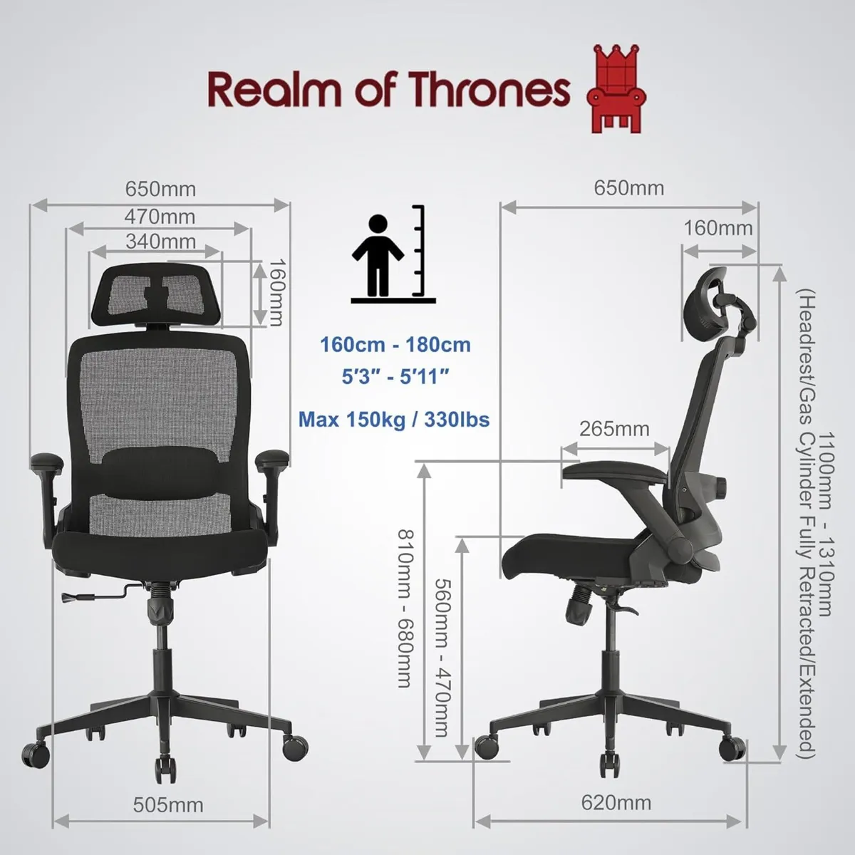 VALOUR Ergonomic Office Chair for Home Gaming - Image 3