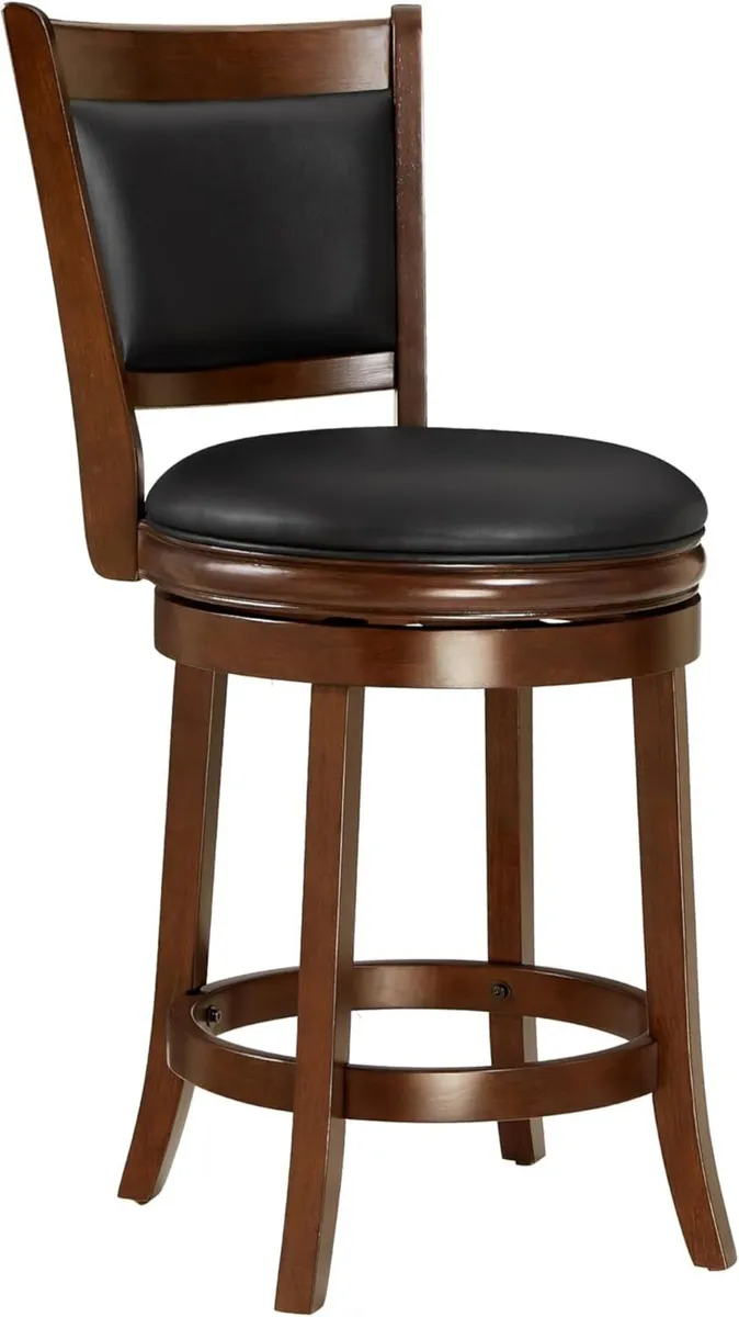 Swivel Counter Stool Wood Frame Kitchen Island - Image 1