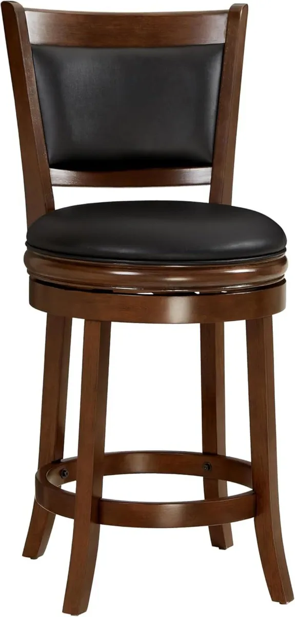 Swivel Counter Stool Wood Frame Kitchen Island - Image 4