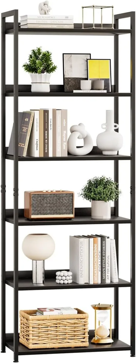 6 Tier Bookshelf Home Office Bookcase Shelf - Image 1