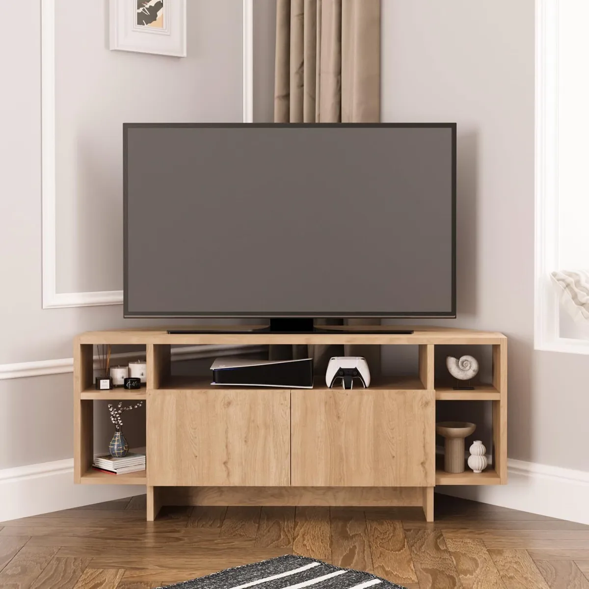 Era Corner TV Unit with Storage for up to 50 Inch - Image 2