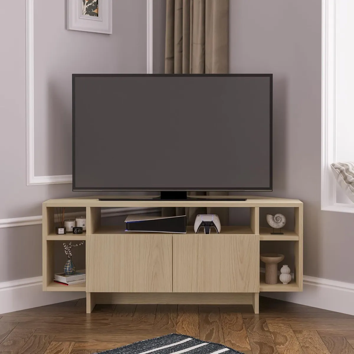 Era Corner TV Unit with Storage for up to 50 Inch - Image 2