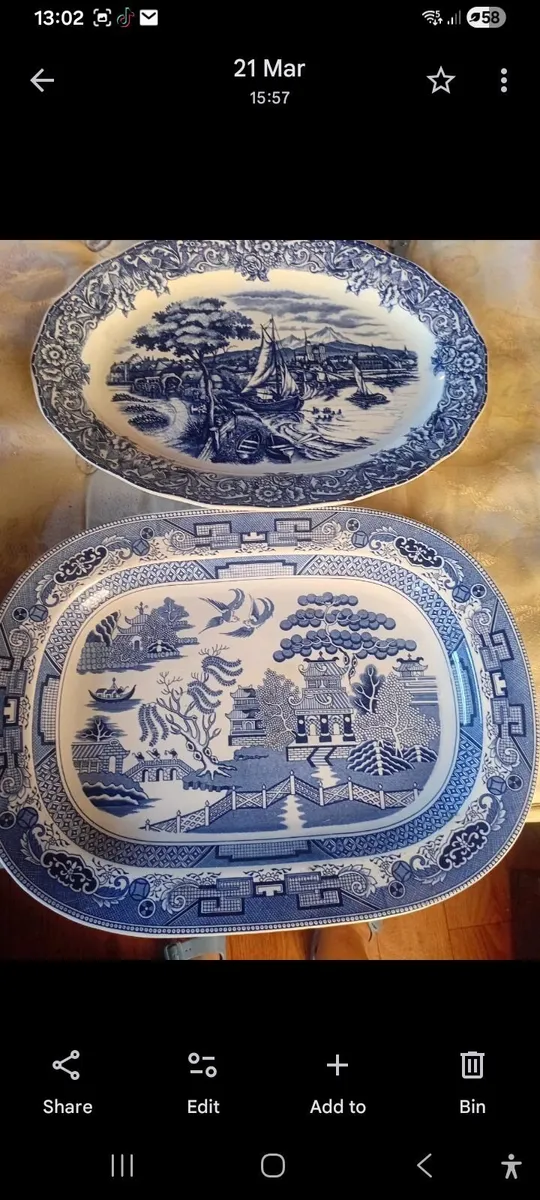 Large Ceramic meat platters - Image 2