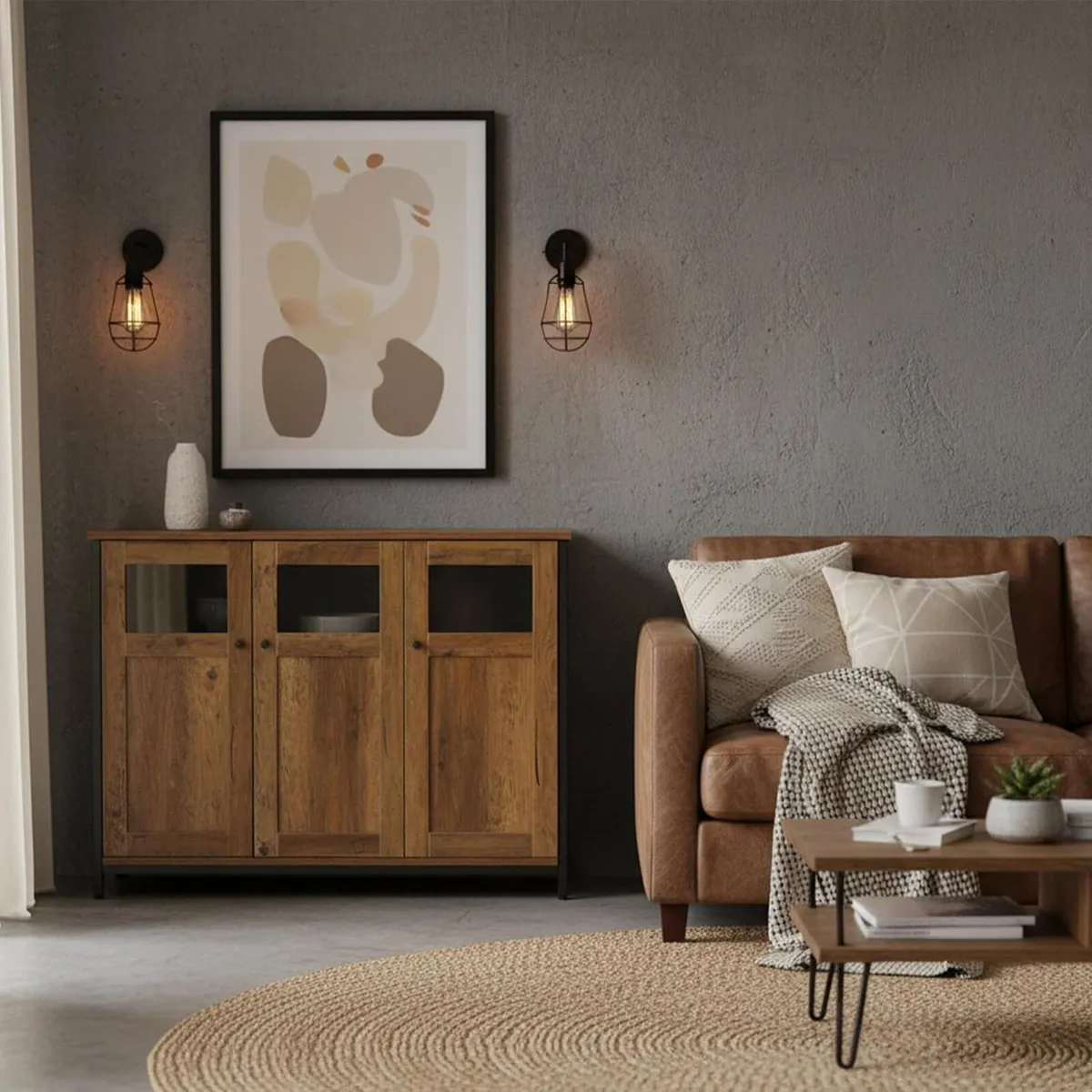 kitchen sideboard with glass doors HxWxD: 75 x - Image 2