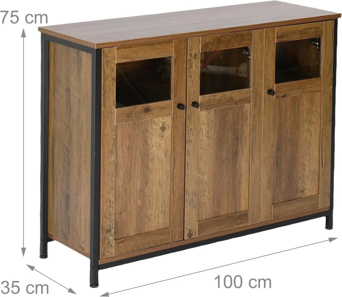 kitchen sideboard with glass doors HxWxD: 75 x - Image 3