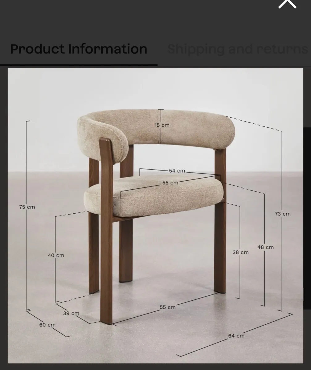 New Sklum Dining chair - 8 in total for sale - Image 1