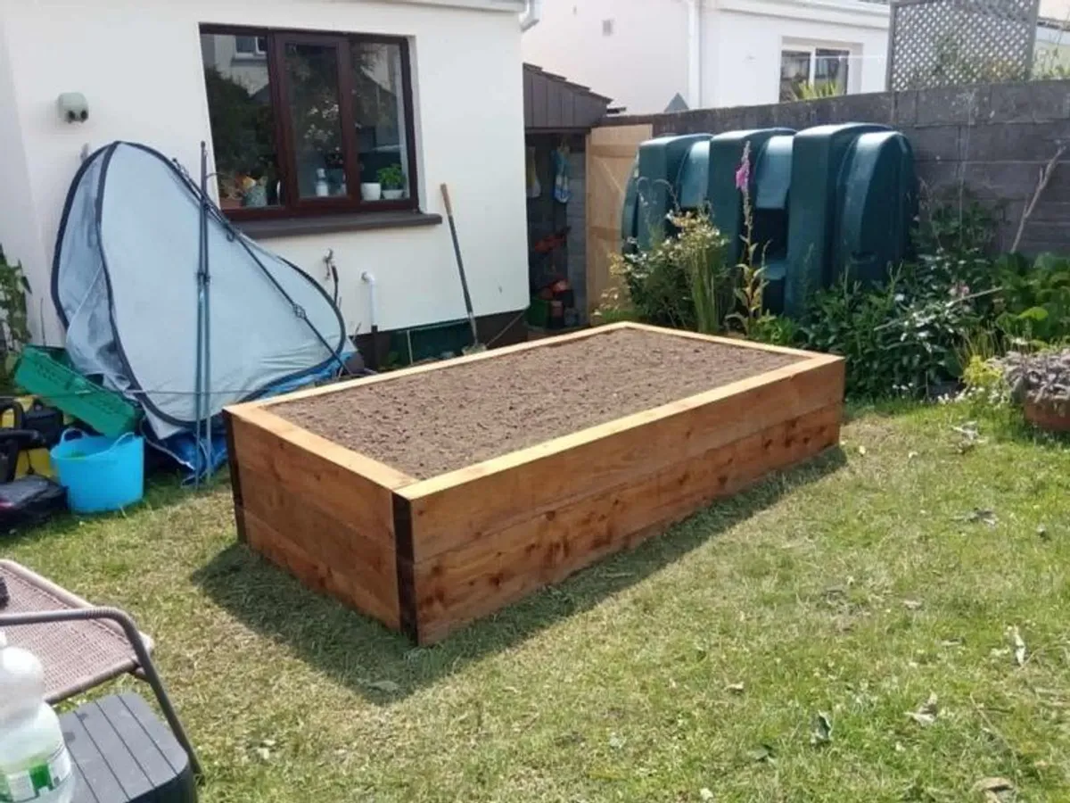 Heavy Duty Raised Garden Beds from Railway Sleepers - Installed - Image 2