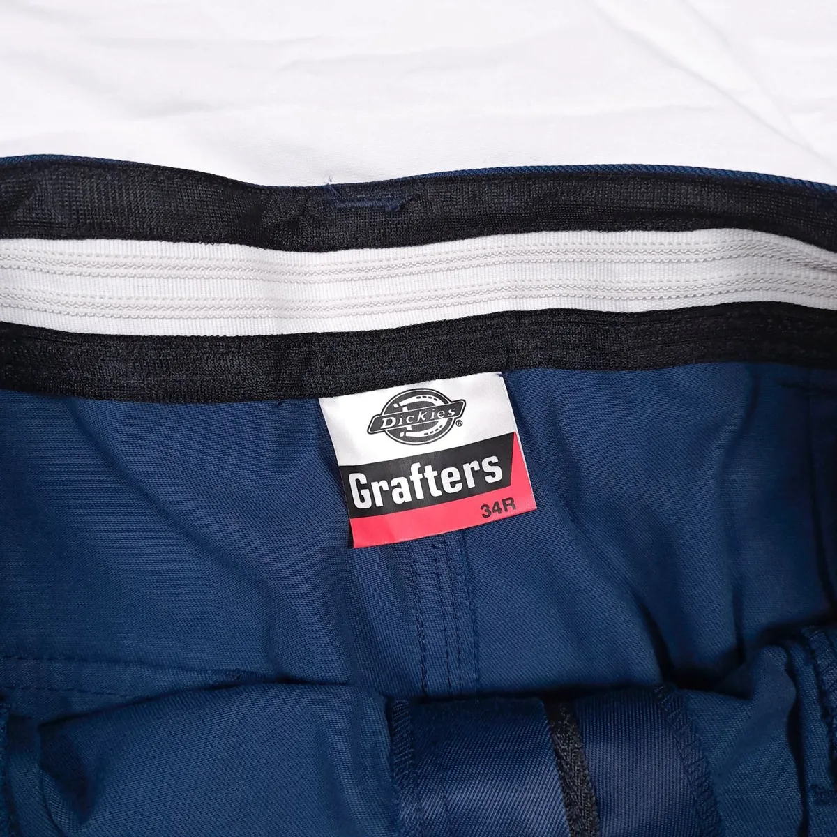 Dickies Blue Grafters Teflon Cargo Trousers 34R - Image 4