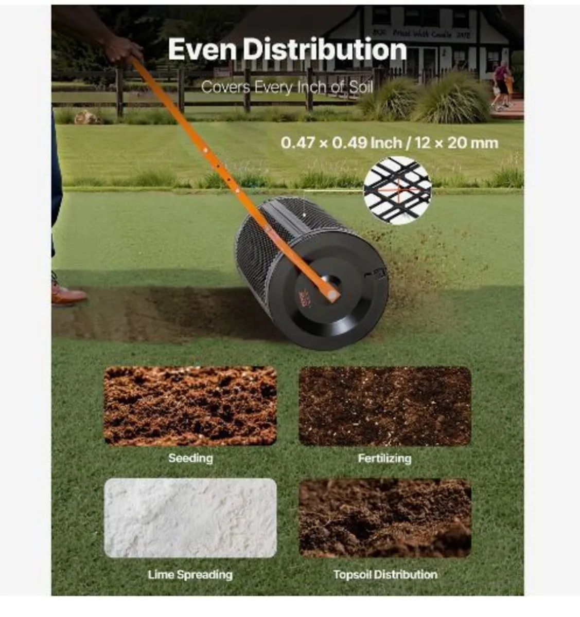 Compost Spreader, 24 in Wide Peat Moss - Image 2