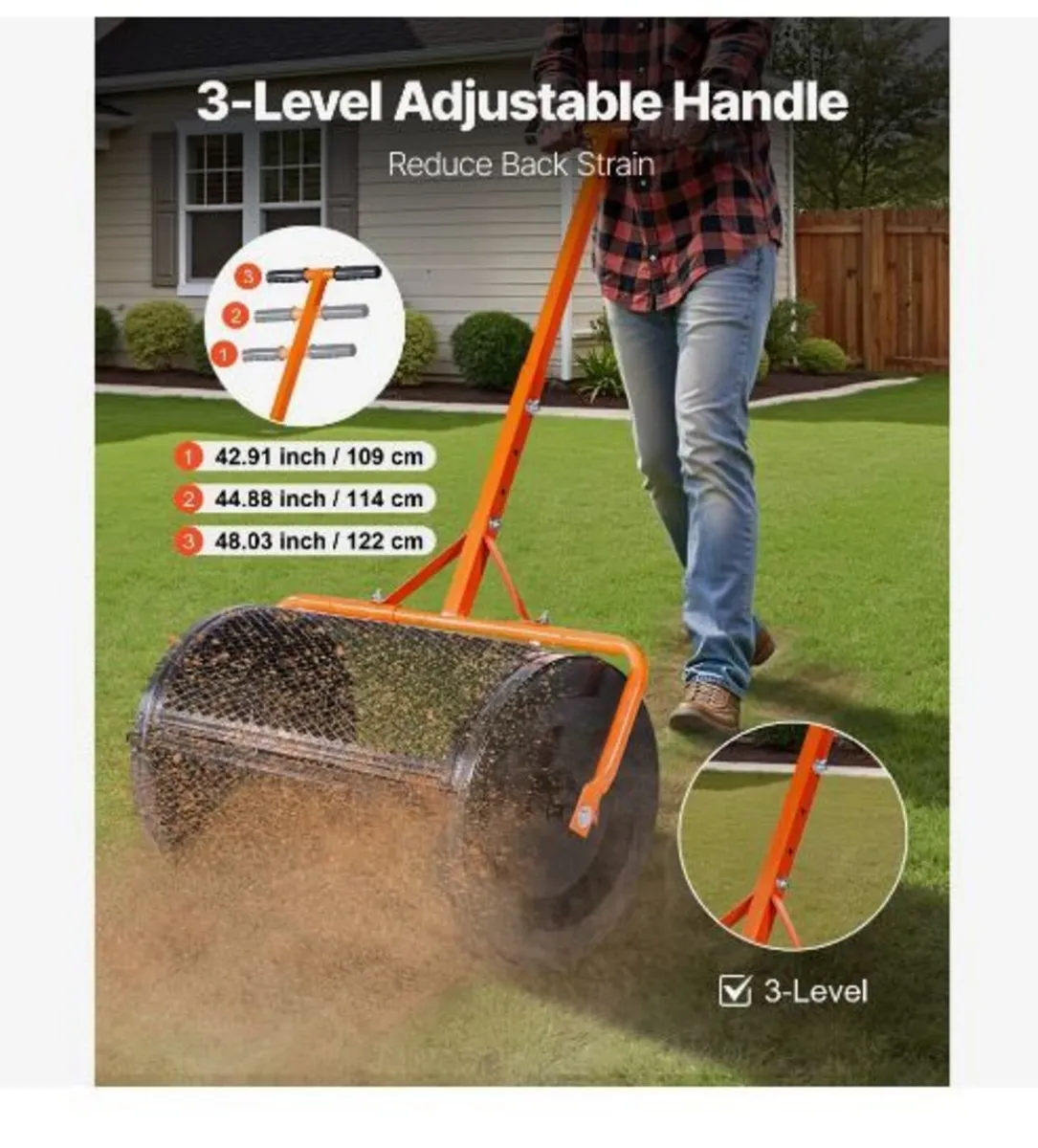 Compost Spreader, 24 in Wide Peat Moss - Image 4