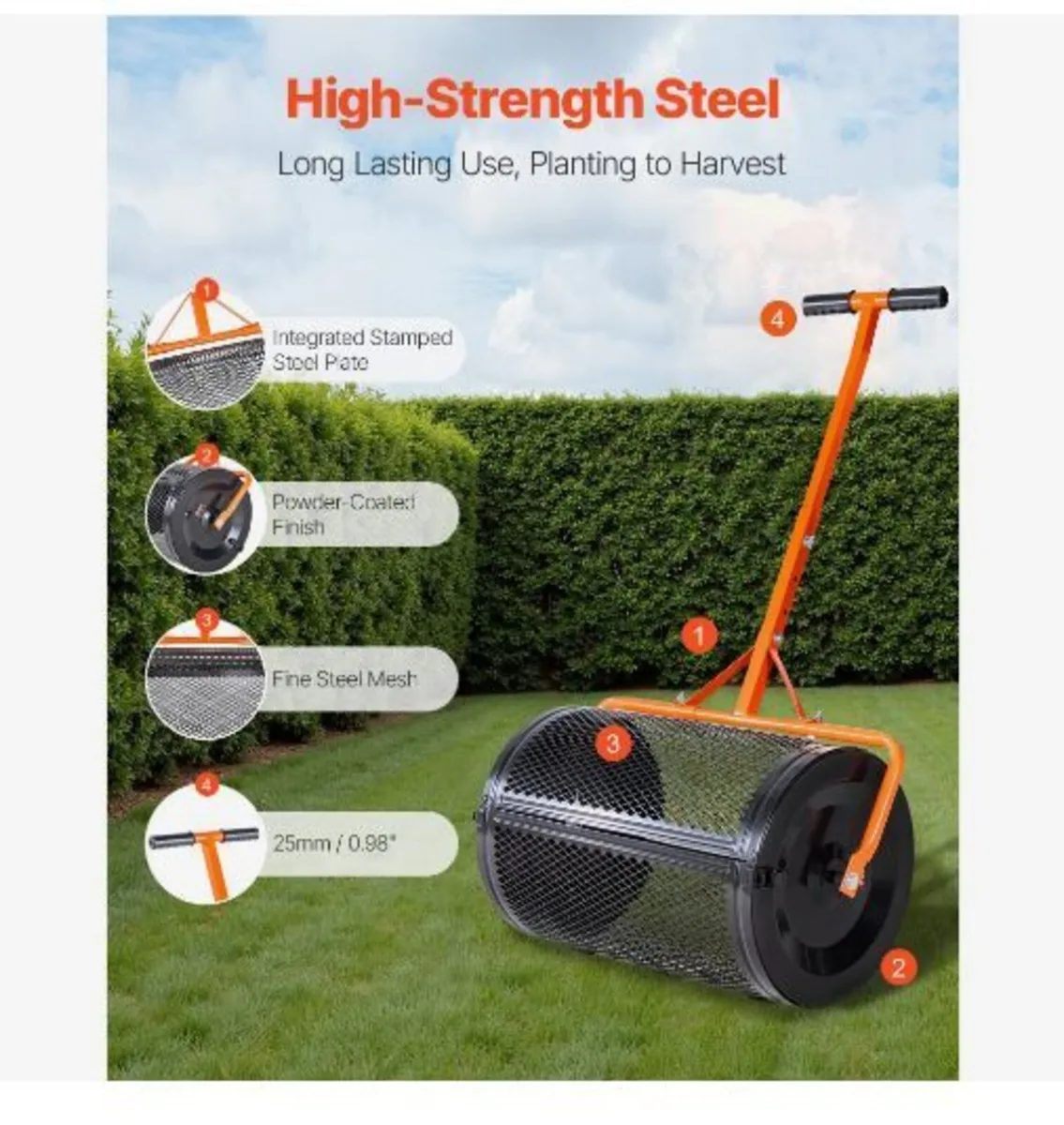 Compost Spreader, 24 in Wide Peat Moss - Image 3