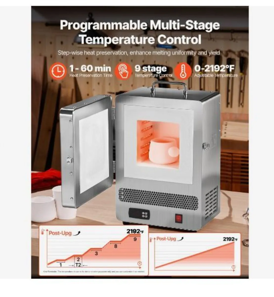 Tabletop Kiln Melter, 1500W Powerful - Image 2