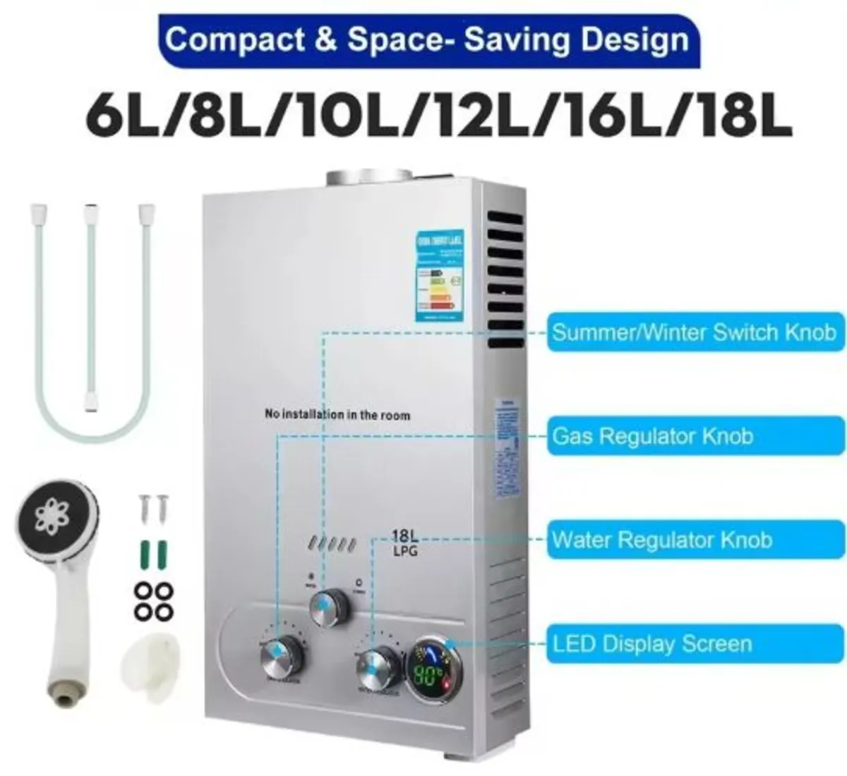 LPG Water Heater18L - Image 1