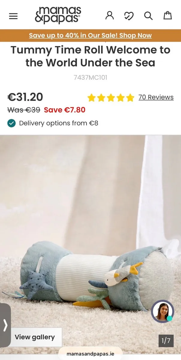 Mamas&Papas floor cushion & tummy time for baby - Image 4