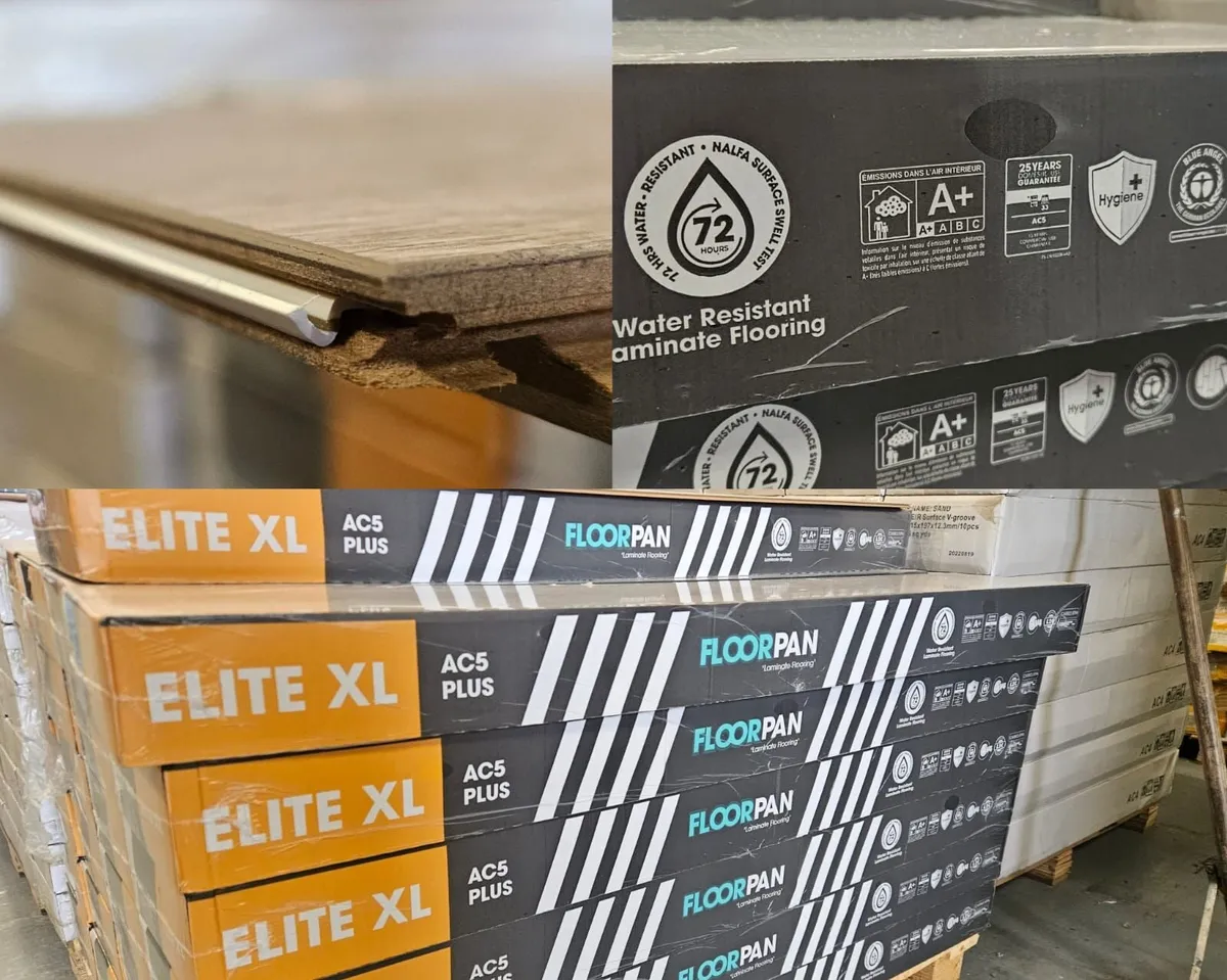 12mm laminated click flooring - warehouse - Image 2