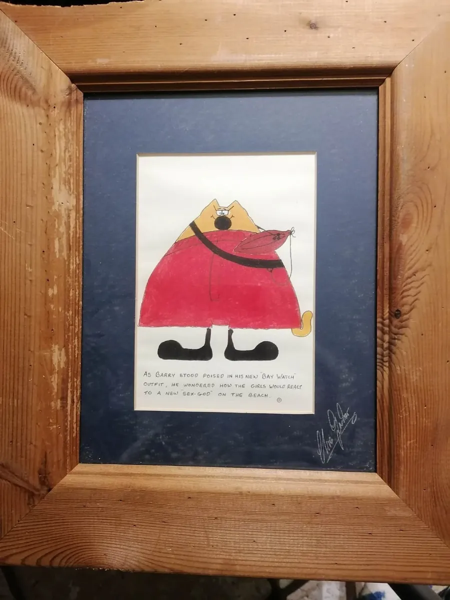 Clive Gardner Original Signed Print Cats - Image 3