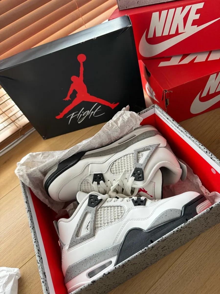 Air Jordan retro 4 white - Image 1
