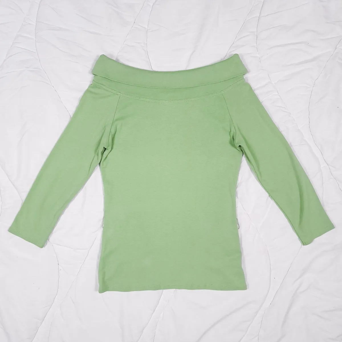 Monsoon Green Bardot Off-The-Shoulder Top 12UK - Image 4
