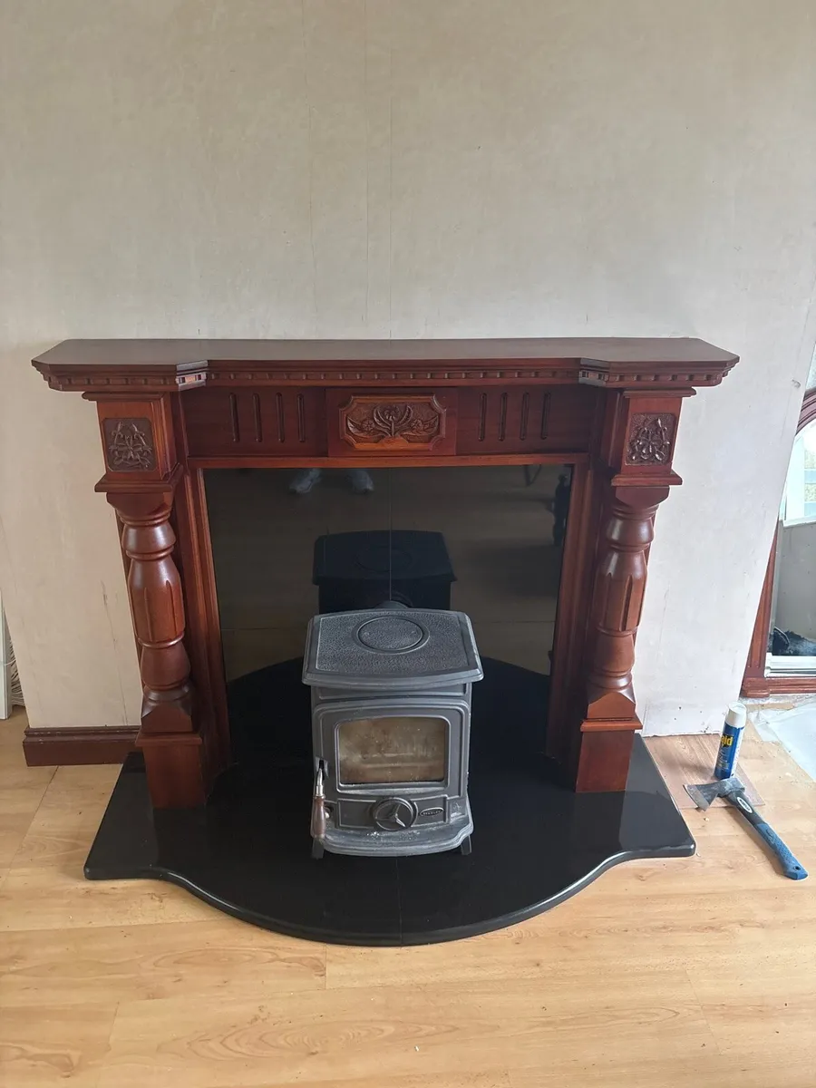 Mirror and fire place mahogany - Image 1