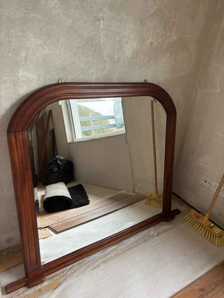 Mirror and fire place mahogany - Image 2