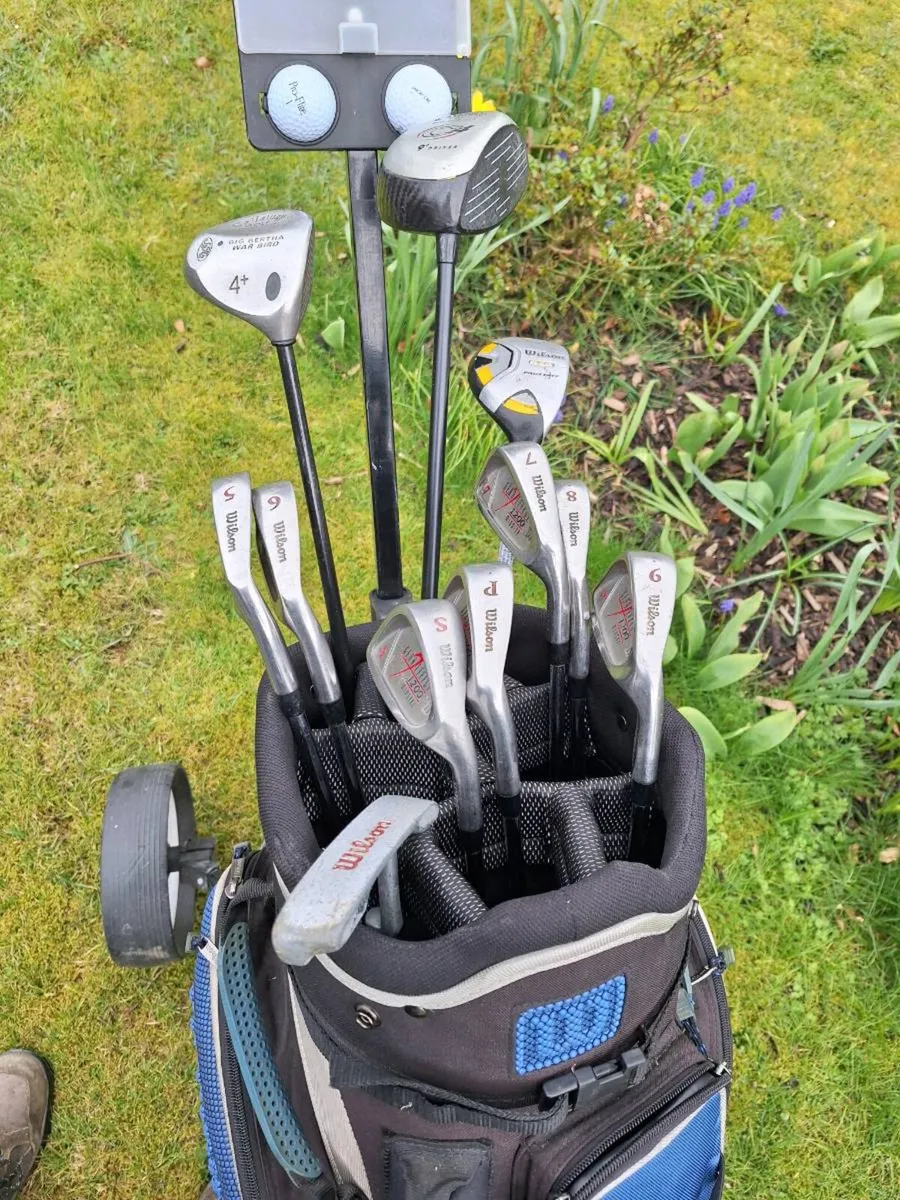 Golf clubs, full set, bag and trolley - Image 2