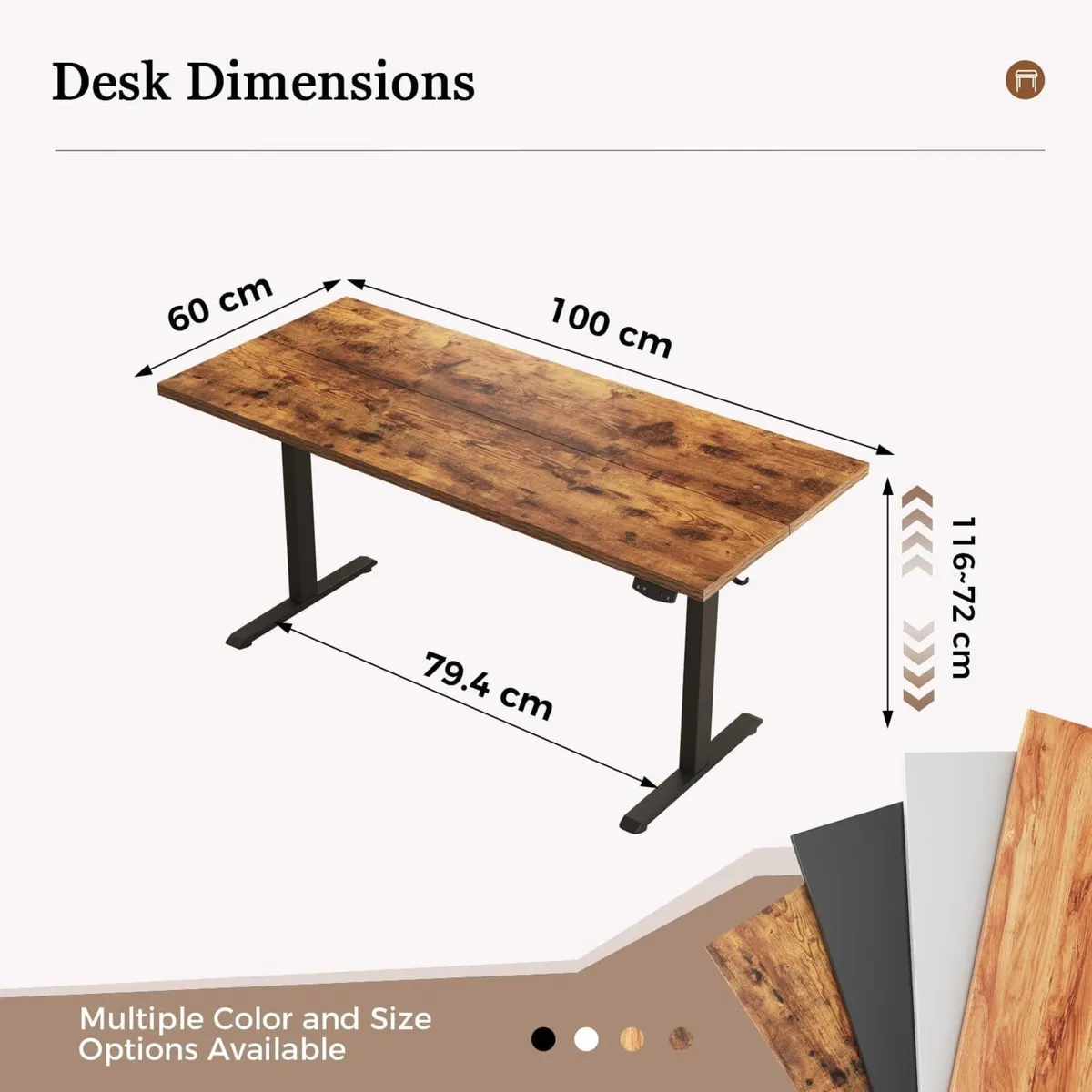 Height-Adjustable Desk Electric Sit-Stand Office - Image 2