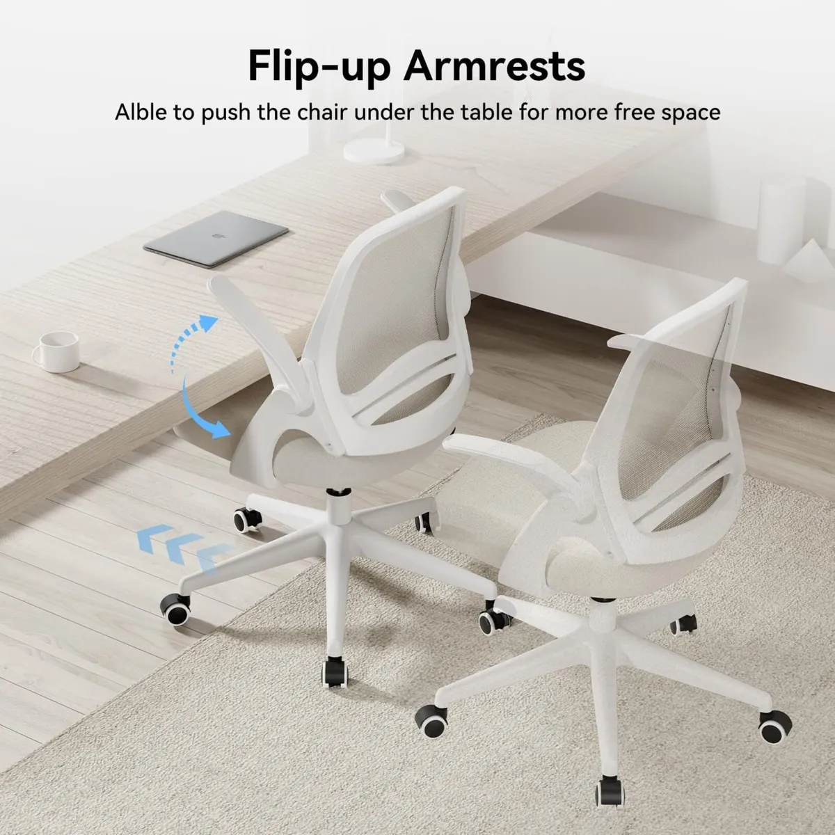 Ergonomic Office Chair with Folding Armrest - Image 4