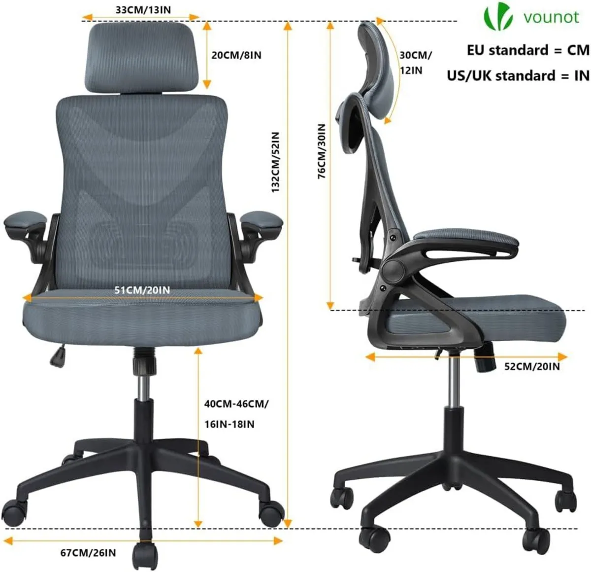 ® Ergonomic Office Desk Chair High Back Computer - Image 3