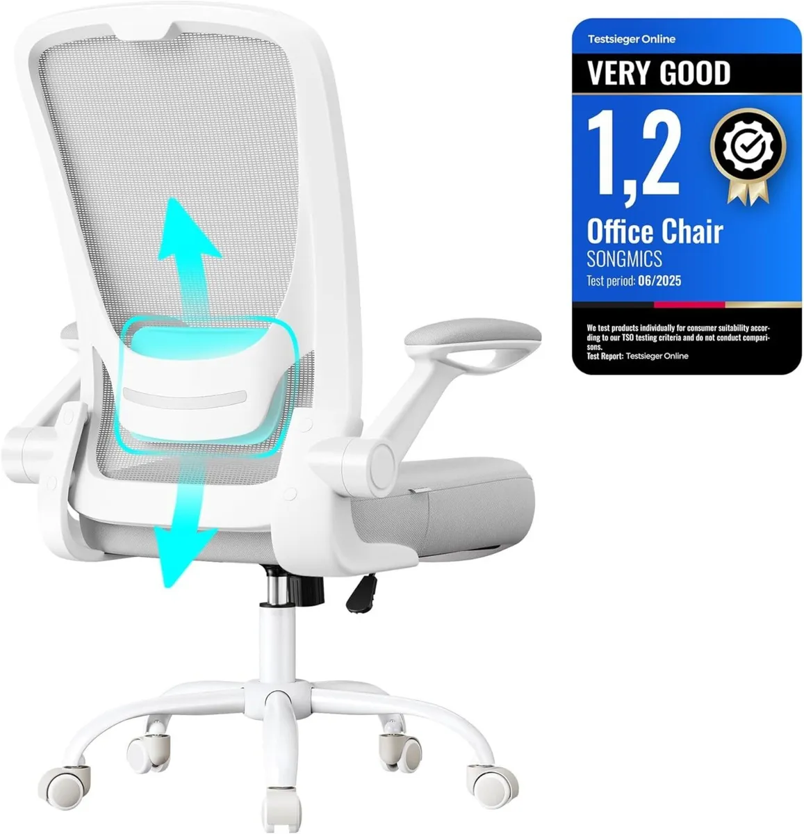 Office Mesh Chair Ergonomic Swivel Lumbar and - Image 1