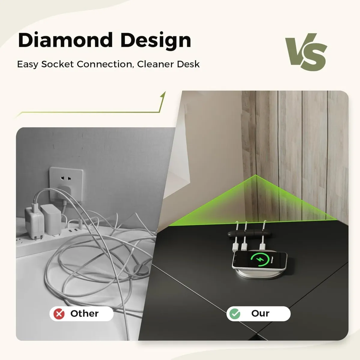 L Shaped Desk 135x110 cm Gaming for Home Office - Image 4