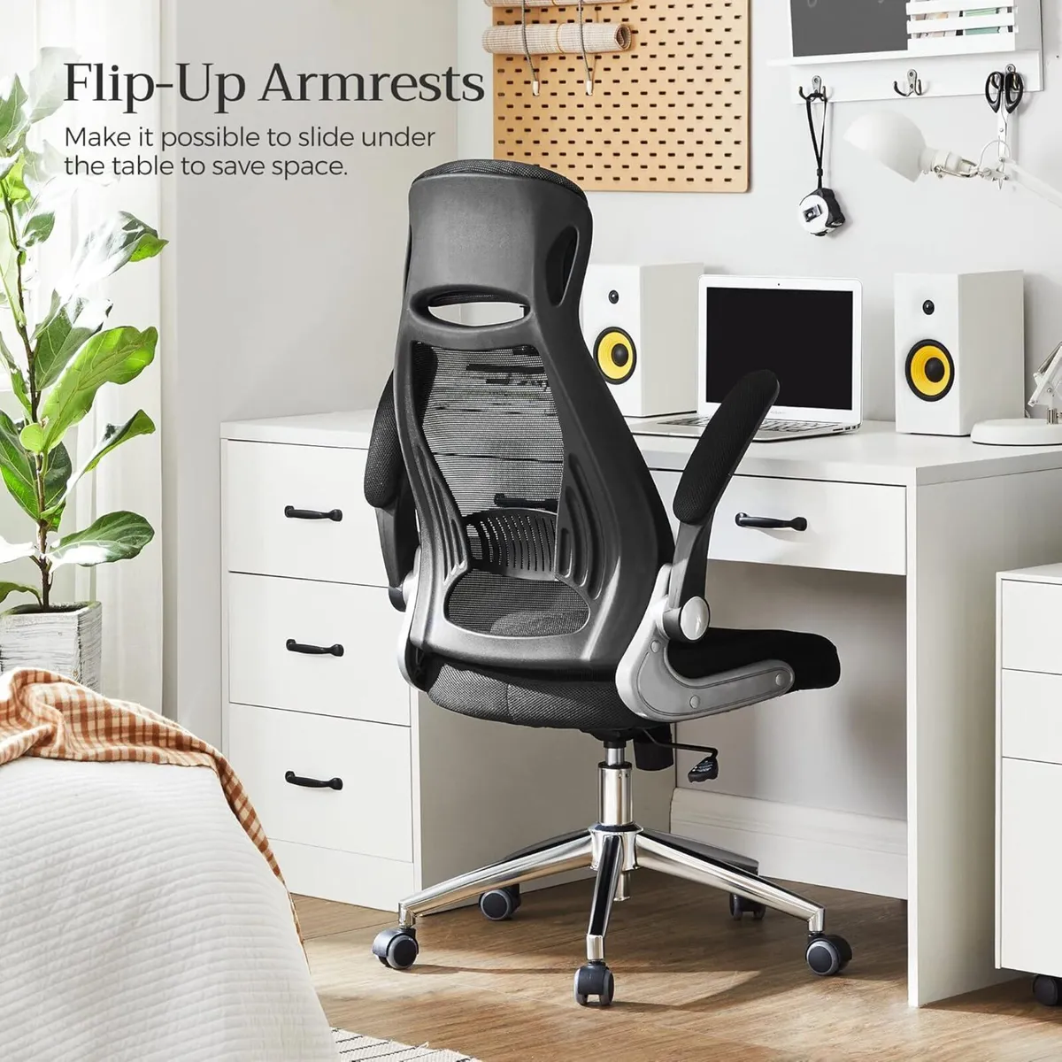 Office Chair High Back Mesh Swivel Desk Flip up - Image 3