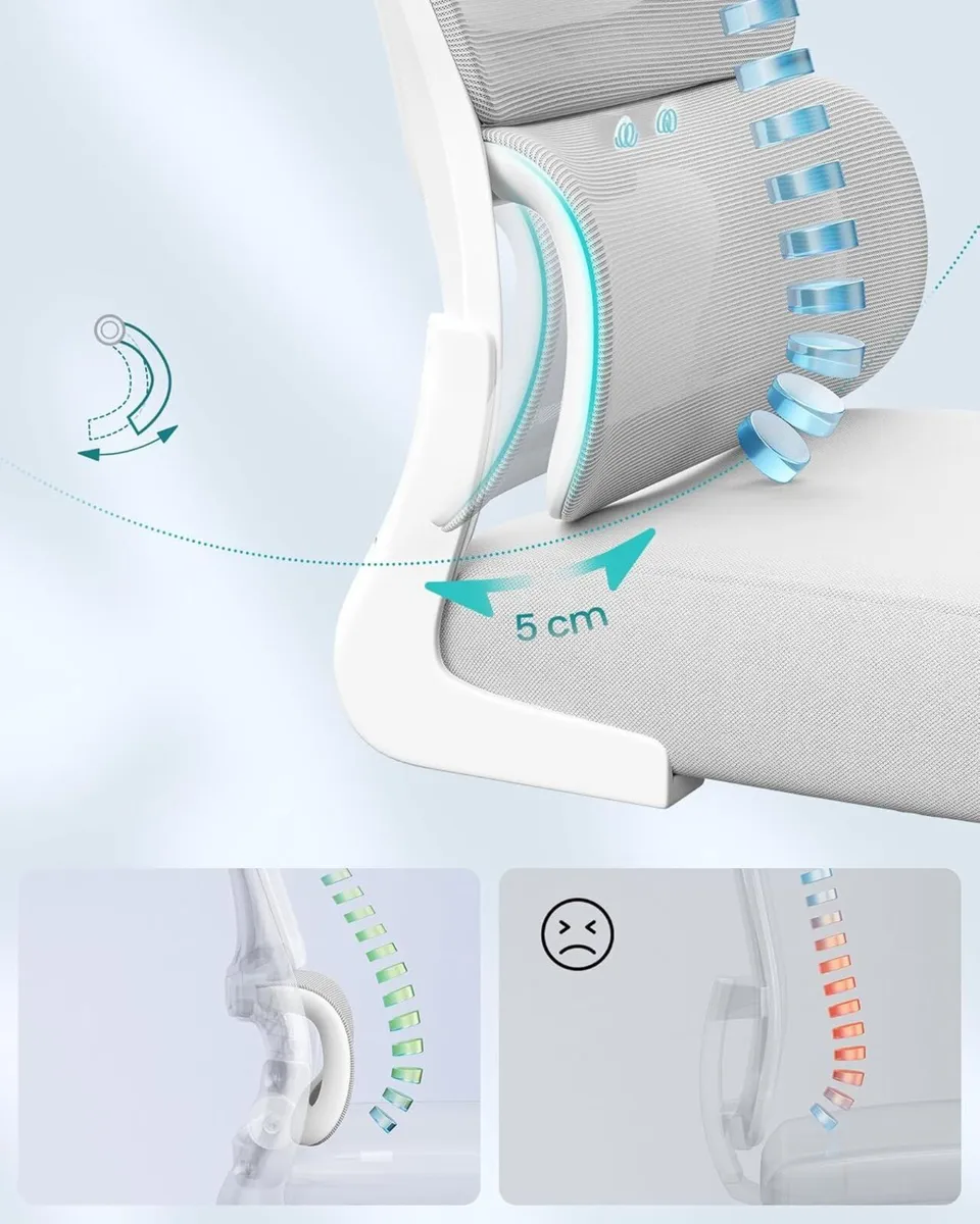 Office Chair Ergonomic Mesh for Desk with - Image 4