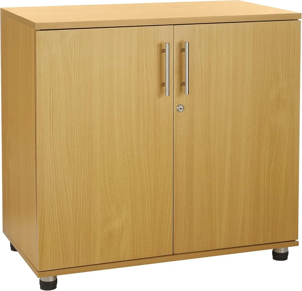 MMT Beech Storage Cabinet 2 Door with Adjustable - Image 1