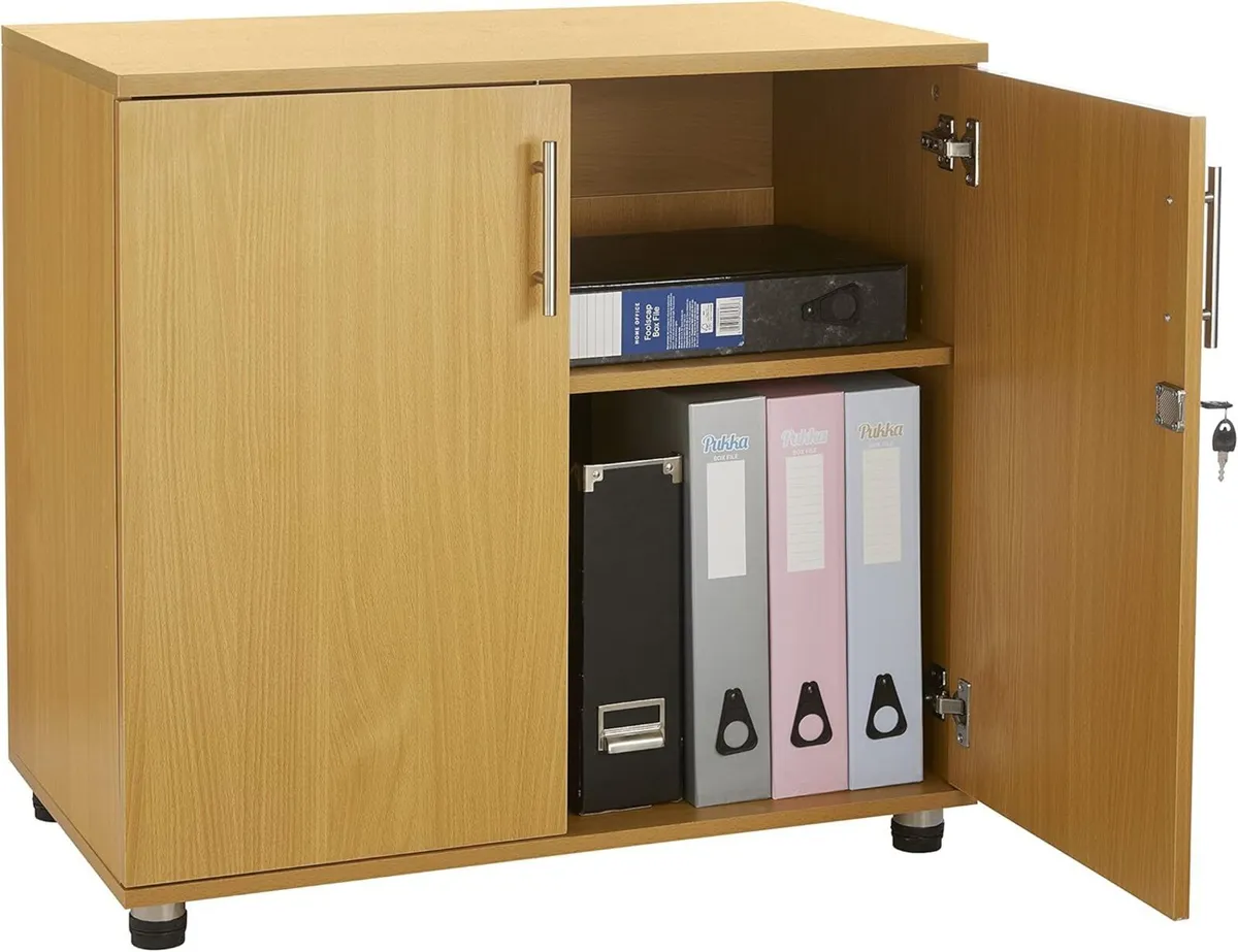 MMT Beech Storage Cabinet 2 Door with Adjustable - Image 4