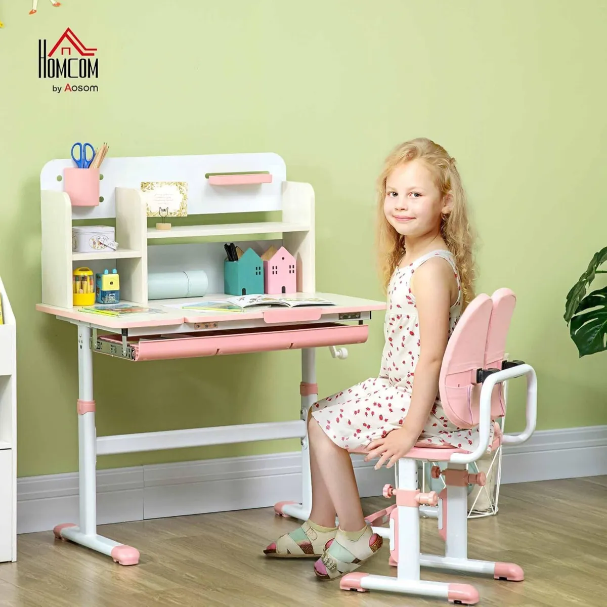 Kids Desk and Chair Set Height Adjustable Study - Image 2