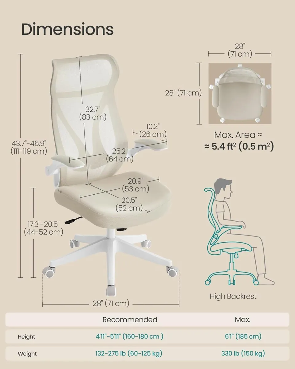 Office Chair Swivel Mesh Ergonomic Backrest - Image 3
